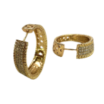 Buy Laminated Gold Hoop Stone Earring | Jewels of Joy Store